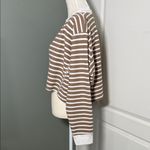 Altar'd State Altar’d State Striped Cropped Sweater Brown White Long Sleeve XL Photo 2