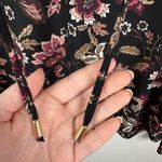 Anne Klein Anne‎ Klein Floral Blouse Size 1X Black Boho Fall Romantic Flowy Office Photo 1