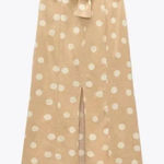 ZARA SZ XS belted polkadot maxi skirt Photo 0