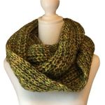 Cintelli e Galluzzo Yellow green Italian wool alpaca chunky infinity scarf Photo 0