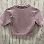 Everlane  The Seamless Tee Crop Top| Purple Dusty Lavender Size M/L Photo 3