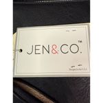 Jen & Co Women's Black Vegan Leather Shoulder Tote Bag with Tassel Photo 7