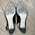 Talbots  Kelsey Slingback Pumps Black Nappa Leather Almond Toe Women’s Size 6.5 Photo 7