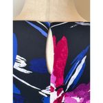 Ralph Lauren Lauren‎  Dress Women 4 Black Floral Print Jersey Knit Shift Mini Photo 6