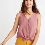 Madewell Texture & Thread Button-Front Tie Tank Top Photo 1