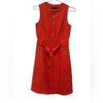 Karen Miller Karen Millen Orange Tie Waist Dress Photo 3