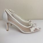 Kate Whitcomb Bridal Sofia Ivory Lace Heels Floral Embroidery Size 7 Wedding Photo 1
