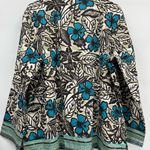 Units nwt xl embroidery beaded floral artsy button down light blazer jacket top Photo 1