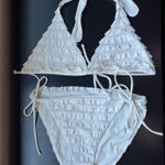 Victoria's Secret RARE VTG  Bikini M/L White Ruffle Y2K Swim Set Photo 0