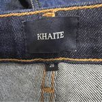 KHAITE NEW NWOT Raquel Patch Pocket Cropped Flare Jean In Raw Wash Dark Wash Photo 8