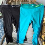 Nike 2 Pairs  Pro Dri-Fit Training Capri Leggings Compression Combat Size L & M Photo 0