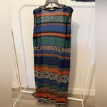 Peruvian Connection  Blue and Orange Long cardigan Photo 1