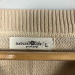 Natural Life  Tie Dye Black Cream Cotton Knit Sweater Cropped Sz L Boho, hippie Photo 1