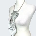 “Dainty Dapper”Elegant Silver necktie necklace with angel brooch Photo 3