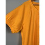 J.Crew University Bright Orange Short Sleeve Lace Up Sweatshirt Size M Medium Photo 4