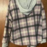 Fleece Hooded Flannel Purple Photo 1