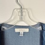 Halo Boutique Med Wash Denim Chambray Lightweight Open Front Waterfall Cardigan Blue Photo 2