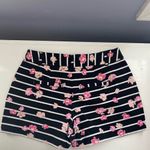 Elle  Black and Pink Floral Chino Shorts Size 2 Photo 2