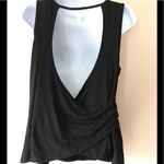 Pink Lotus PL Movement Soft Black Open Back Wrap Top Sz XS Photo 4