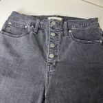 Madewell  Jeans Womens 29 Washed Black Cali Denim Boot Button Fly Cropped 26” Photo 3
