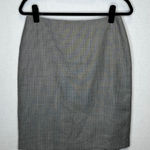 Talbots  Petites Pencil Skirt Gray Plaid Wool Blend Business Women's Size 8P Photo 0