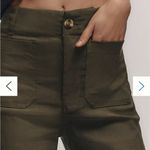 Anthropologie  Maeve Colette Magic Fabric Cropped wide-Leg Pants in Dried Fern Photo 3