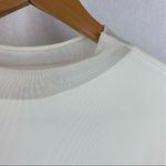 Kensie  White Long Sleeve Double Layer Mesh Top L Photo 2