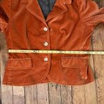 Carolina Herrera  Burnt Orange Velvet Blazer Photo 3