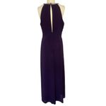 Forever 21 Purple Chiffon Beaded Keyhole Halter Maxi Dress Gown size Large bridesmaid Photo 2