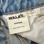 ROLLA'S Jeans Dusters High Rise Slim Distressed Denim Shorts Cut Offs Women’s 25 Blue Photo 6
