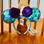 Disney NWT Tokyo Exclusive Little Mermaid Ariel Minnie Mouse Ears Headband Photo 1
