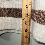 Retrelogy size medium women’s pullover hi low knit striped sweater gold accents Photo 1