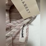 After Market Striped Wrap Midi Dress Beige Tan Spaghetti Strap Tie Waist Photo 8