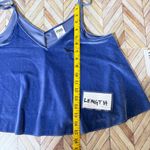 PINK - Victoria's Secret  Velvet Camisole Top Blue Dog Logo Adjustable Straps M Photo 6