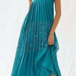 Anthropologie NWT ANTHRO- Geisha Designs Pleated Lace Maxi Dress Wedding Party Crochet Photo 0
