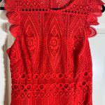 Antonio Melani  Red Lace Sheath Dress Size 4 – Cocktail Wedding Guest Party Photo 1