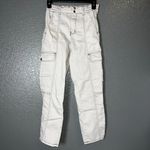 Blue Savvy White Cargo Pants Juniors 1 Utility Pocket Stretch Photo 3