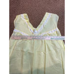 Vintage Nightgown Sleeveless Lace Trim Ruffle Hem Yellow Sleepwear Size 48 Photo 1