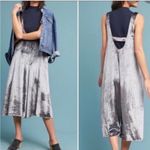 Anthropologie Maeve Jumpsuit Womens XS Gray Velvet Romper Party Wide Leg Crop Photo 11