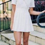 Sofie The label Pleated White Romper Dress Size L Photo 1