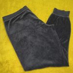 Juicy Couture Vintage  Black Label Velvet Joggers Size Large Navy Y2K Photo 0