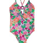 California Waves HAWAII SUNSET RING-FRONT ONE-PIECE SWIMSUIT MULTICOLOR SIZE M Photo 3