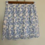 AQUA Blue and White Floral Lace Skirt from Bloomingdales Photo 0