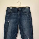 joe's jeans JOES  Frida Medium Wash Distressed Ripped Skinny Cropped Ankle Jeans Photo 2