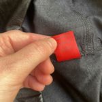 RED SAKS FIFTH AVENUE vegan leather shorts overalls size large Black Photo 8