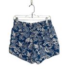 American Eagle Blue & White Tropical Floral Print High Rise Shorts Photo 5