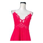 Free People  Adella Slip Dress in Bright Red Size S Photo 3