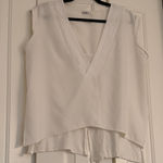 ZARA White V-Neck Sleeveless Blouse Photo 0