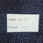 Gap  Navy Crew Neck Sweater with Silver Metallic Thread Accents NWT Size Small Photo 6