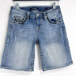 Vigoss  Chelsea Bermuda Shorts Heritage Fit Size 3/4  Thick‎ Stitching Distressed Photo 0